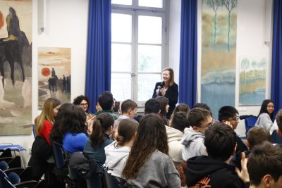 Assunta De Luca alla presentazione del contest  per le scuole (foto Salvatore Iorio)